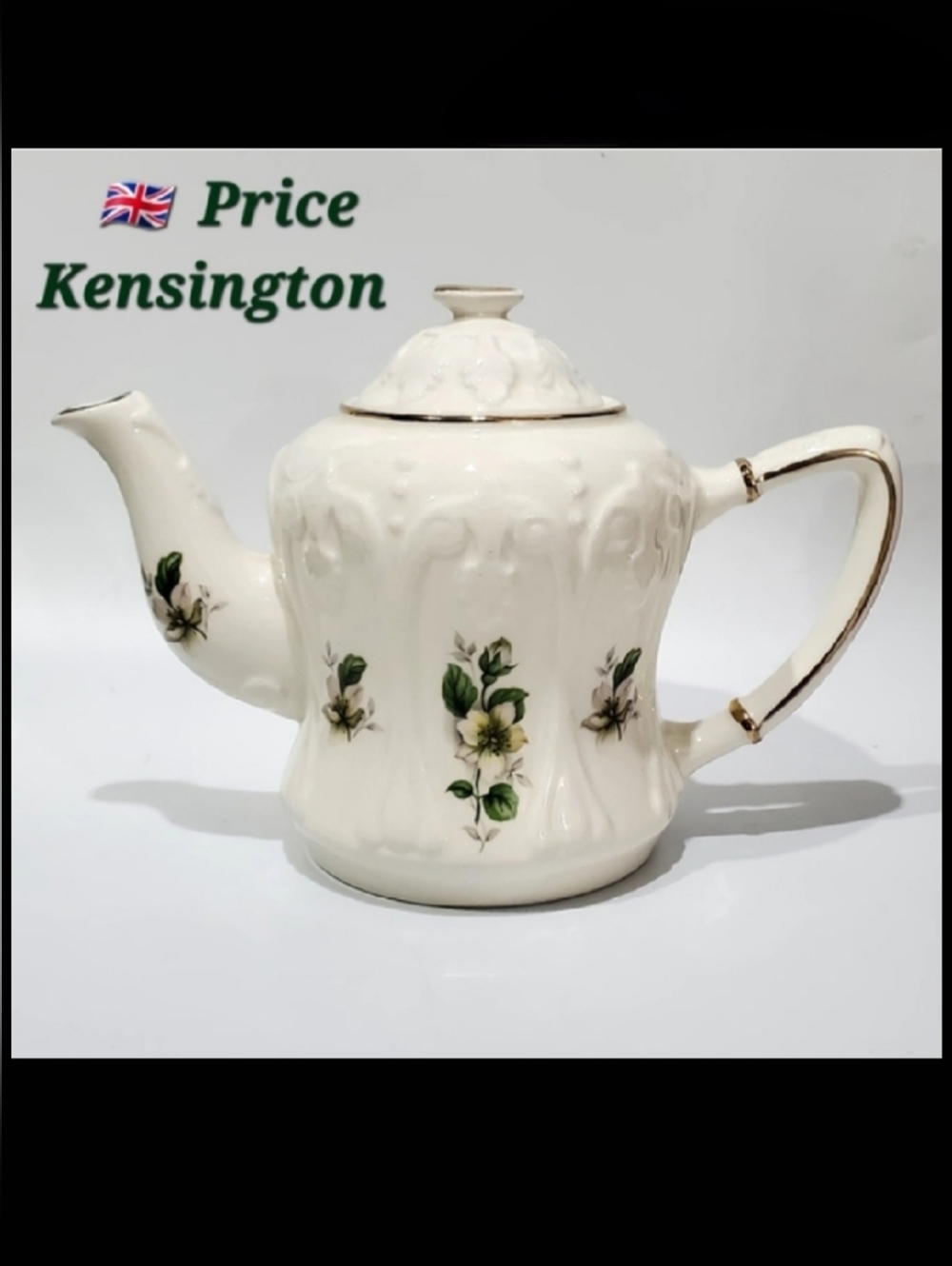 Vntg 🇬🇧 Price Kensington 9" 🌸Dogwood Flowers Teapot